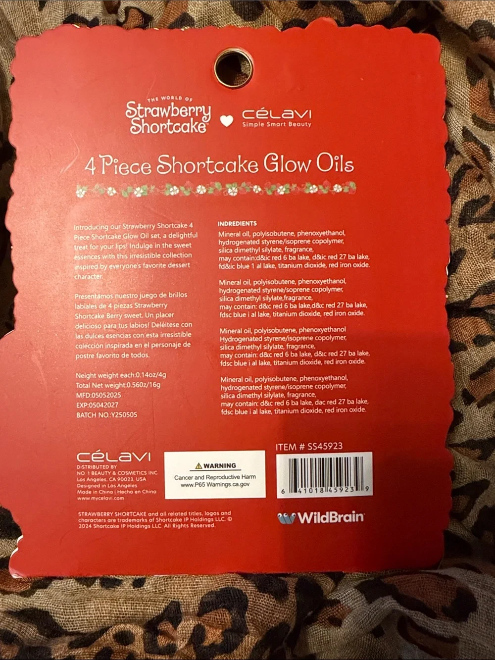 Strawberry Shortcake 4-Piece Red Shortcake Glow Oils